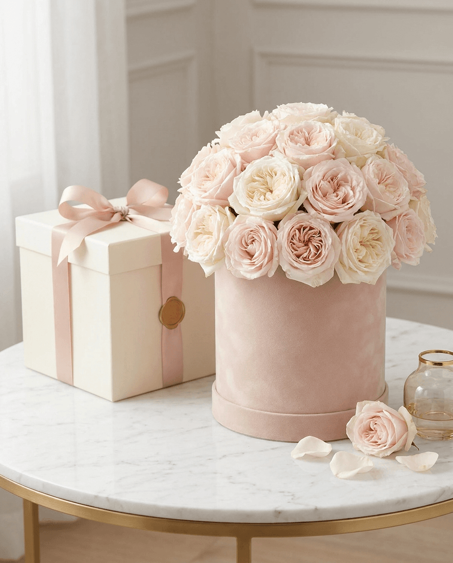 Kwiaty na prezent — flower box